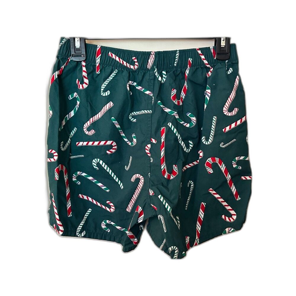 Old Navy Green Christmas Candy Cane Sleep Boxers Men's Sz Small